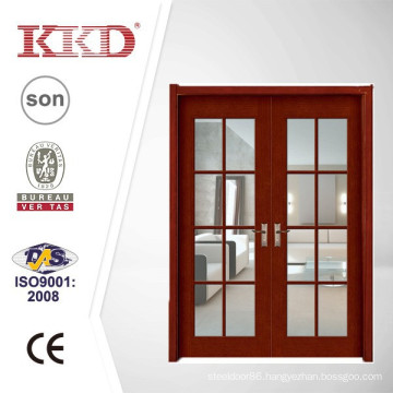 Double Leaf Solid Wood Glass Door MJ-230